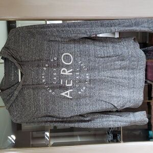 Aeropostale Jersey Hoodie Gray.  Size M